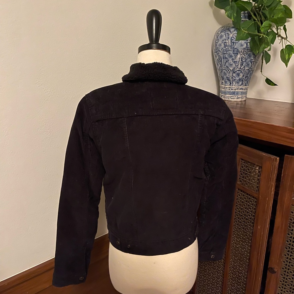 Women's Black Corduroy Jacket - Picture 2 of 3